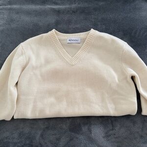 Renggli V-Neck sweater XS Bone